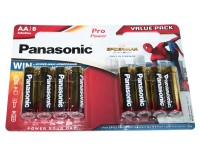Батарейки AA, Panasonic Spider-Man, щелочная, 8 шт, 1.5V, Blister (LR6PPG 8BW)