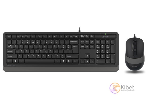 Комплект A4Tech Fstyler Sleek Multimedia Comfort F1010, Black Grey, клавиатура+м