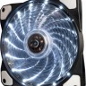 Вентилятор 120 мм, Frime 'Iris', Black, 120х120х25 мм, White LED подсветка (15 L