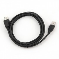 Кабель-удлинитель USB 1.8 м Cablexpert Black, позолоченные контакты (CCP-USB2-AM