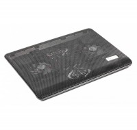 Подставка для ноутбука до 17' Gembird NBS-2F17-01, Black, 2x100 mm fan, размер -