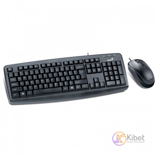 Комплект Genius KM-130 Black, Optical, USB, клавиатура+мышь