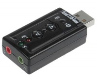Звуковая карта USB 2.0, 7.1, 3D Sound, OEM