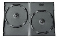 Box DVD CD (13.5 мм х 19 мм) на 2 диска, 7 mm, Black, 100 шт