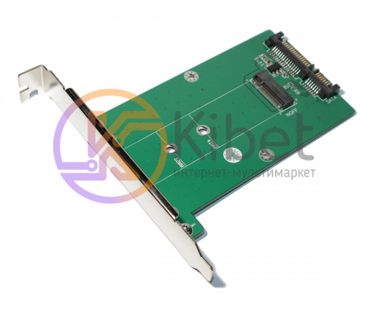 Контроллер PCI-Express X1 - Maiwo KT001A SATA to M.2 (NGFF) B-key SSD 22*42, 22*