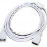 Кабель USB 2.0 - 1.8м AF AF Atcom феррит фильтр белый