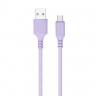 Кабель USB - micro USB 1 м ColorWay Purple, 2.4A (CW-CBUM044-PU)