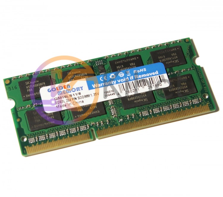 Модуль памяти SO-DIMM, DDR3, 8Gb, 1600 MHz, Golden Memory, 1.35V (GM16LS11 8)