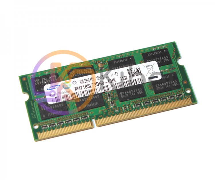 Модуль памяти SO-DIMM 4Gb, DDR3, 1333 MHz (PC3-10600), Samsung, 9-9-9-24, 1.5V (