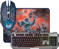 Комплект Defender Killing Storm MKP-013L Grey-Black, USB, клавиатура+мышь+коврик