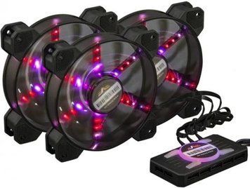 Вентилятор 120 мм, Frime набір RGB-вентиляторів + Fun hub + ДК Frime Iris Flicker KIT 7178520 фото