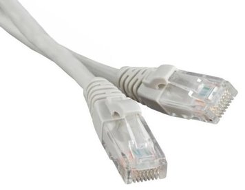 Патч-корд 0.5 м, UTP, Grey, ATcom, литий, RJ45, кат.5е (9159) 1839360 фото