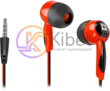 Навушники Defender Basic 604, Black/Red, 3.5 мм, вакуумні, 85 дБ, 32 Ом, 1.1 м (63605) 3968520 фото
