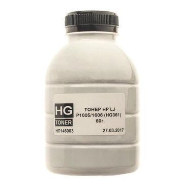 Тонер HP LJ P1005/1505/M1120/M1522, Canon LBP-3010/3100/3250, 60 г, HG (TSM-HG361-060) 4366530 фото