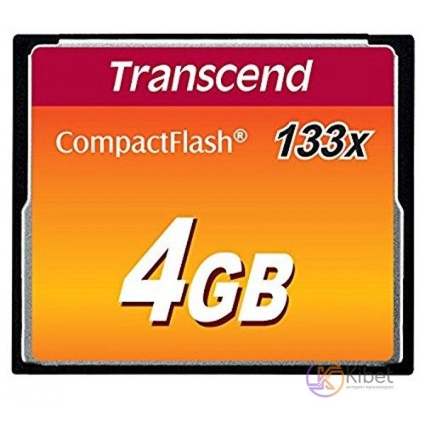 Карта пам'яті CompactFlash, 4Gb, Trancsend, 133x (TS4GCF133) 4353990 фото