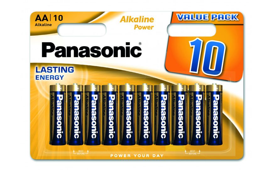 Батарейки AA, Panasonic Alkaline Power, щелочная, 10 шт, 1.5V, Blister (LR6REB/10BW) 4959630 фото