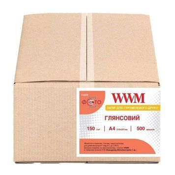 Фотобумага WWM, глянцевая, A4, 150 г/м&sup2;, 500 л (G150.500) 9008130 фото