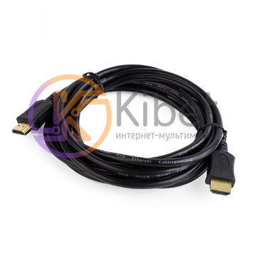 Кабель HDMI - HDMI 1.8 м Cablexpert Black, V1.4, позолочені конектори (CC-HDMI4L-6) 4857150 фото