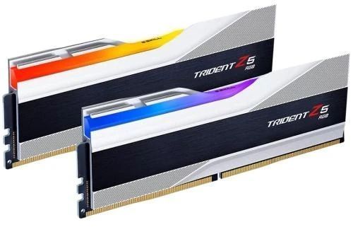 Пам'ять 32Gb x 2 (64Gb Kit) DDR5, 6000 MHz, G.Skill Trident Z5 RGB, Silver (F5-6000J3238G32GX2-TZ5RS) 7728210 фото