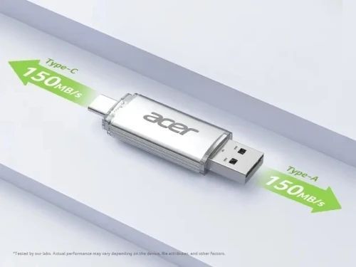 Флеш накопичувач USB 32Gb Acer UT300, Silver, Type-C / USB 3.2 Gen 1 (BL.9BWWA.588) 9567300 фото
