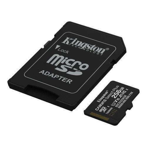 Карта пам'яті microSDXC, 256Gb, Kingston Canvas Select Plus, SD адаптер (SDCS3/256GB) 9394380 фото