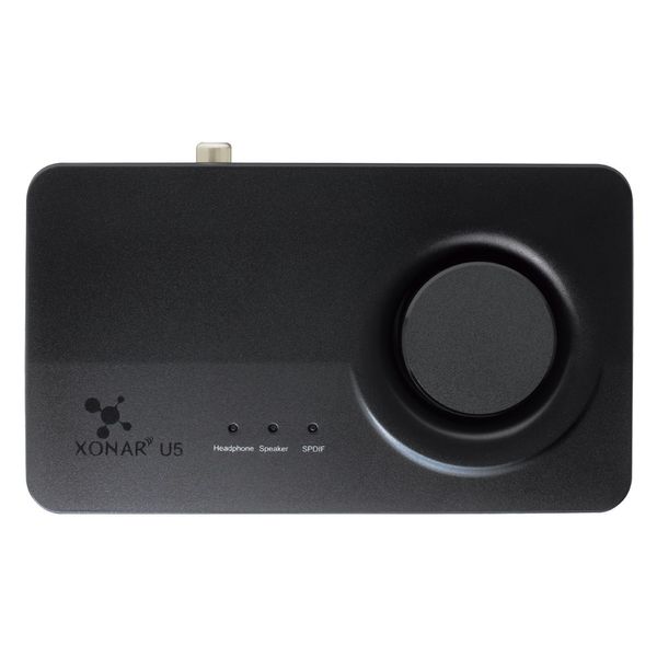 Звуковая карта Asus Xonar U5, Black, 5.1, USB 2.0, 104 дБ, C-Media CM6631A, Box (90YB00FB-M0UC00) 3311220 фото