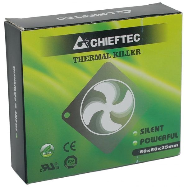 Вентилятор 80 mm Chieftec Thermal Killer AF-0825S черный 80x80x25мм 4831470 фото