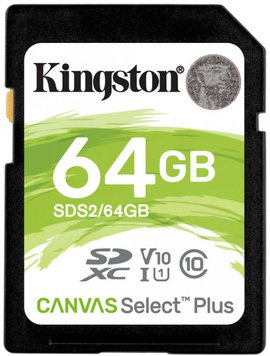 Карта пам'яті SDXC, 64Gb, Kingston Canvas Select Plus (SDS2/64GB) 5653170 фото