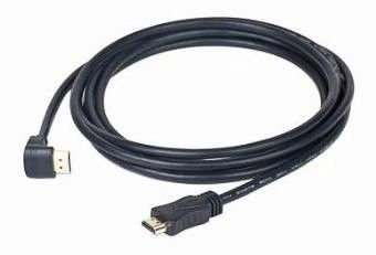 Кабель HDMI - HDMI 1.8 м Cablexpert Black, V1.4, позолочені конектори, кутовий роз'єм (CC-HDMI490-6) 3539250 фото