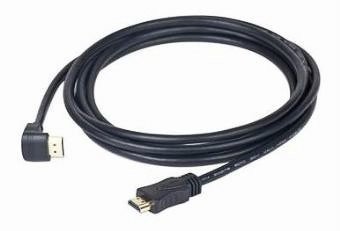 Кабель HDMI - HDMI 1.8 м Cablexpert Black, V1.4, позолоченные коннекторы, углово 3539250 фото