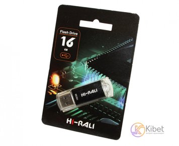 USB Flash Drive 16Gb Hi-Rali Rocket series Black / HI-16GBVCBK 4333950 фото