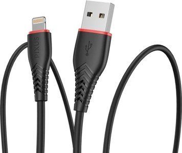 Кабель USB AM - Lightning, 1 м, Black, Pixus Start, 2.4A 9847830 фото