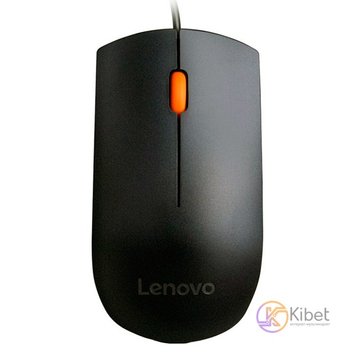Мышь Lenovo 300, Black, USB, оптическая, 1600 dpi, 3 кнопки, 1.8 м (GX30M39704) 5951850 фото