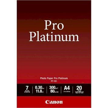 Фотопапір Canon, глянсовий, A4, 300 г/м&sup2;, 20 арк, "Pro Platinum" (PT-101 / 2768B016) 8072070 фото