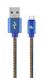 Кабель USB - USB Type-C 2 м Cablexpert Blue, преміум, 2.1А (CC-USB2J-AMCM-2M-BL) 5329380 фото 1