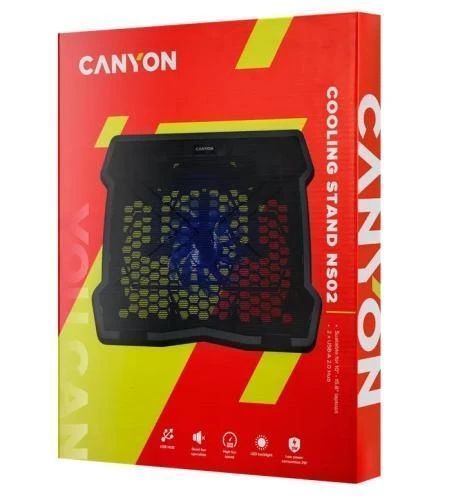 Подставка для ноутбука до 15.6" Canyon NS02, Black (CNE-HNS02) 7827660 фото