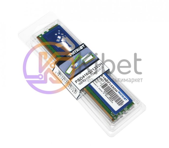 Модуль памяти 16Gb DDR4, 2133 MHz, Patriot, 15-15-15-35, 1.2V, с радиатором (PSD 4167510 фото
