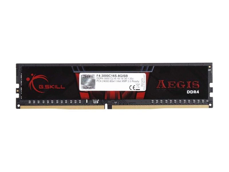 Память 16Gb DDR4, 3000 MHz, G.Skill Aegis (F4-3000C16S-16GISB) 5004900 фото