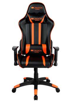 Игровое кресло Canyon Fobos GС-3, Black/Orange, эко-кожа, вращение на 360° (CND-SGCH3) 6192000 фото