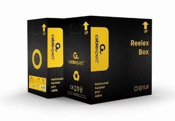 Кабель UTP, Cu (мідь), для внутрішньої прокладки, 4x2x24 AWG, Cablexpert, бухта 305 м (UPC-6004SE-SO) 6204390 фото