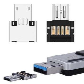 Перехідник USB 2.0 (F) - microUSB (M), Black, Lapara, компактний 8176050 фото