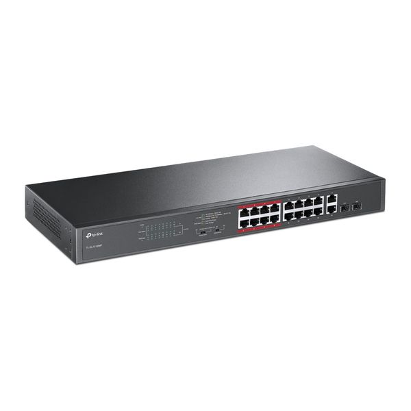 Комутатор TP-LINK TL-SL1218MP, 16x1FE/PoE+ 192W, 2x1GE/SFP, некерований, стійковий 5354910 фото