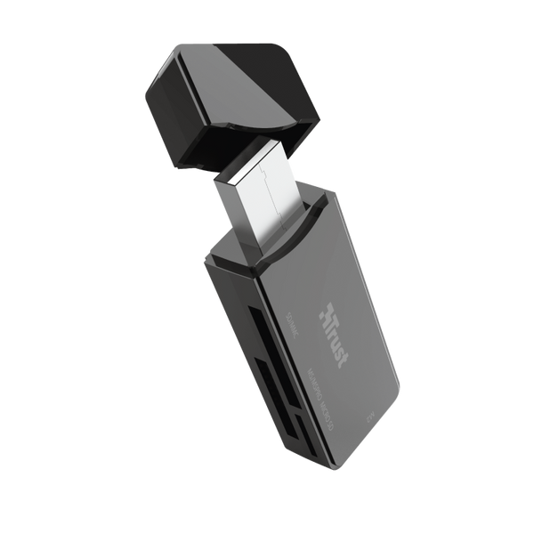 Картридер внешний Trust Nanga, Black, USB 2.0, для SD/microSD/M2 (21934) 5682210 фото