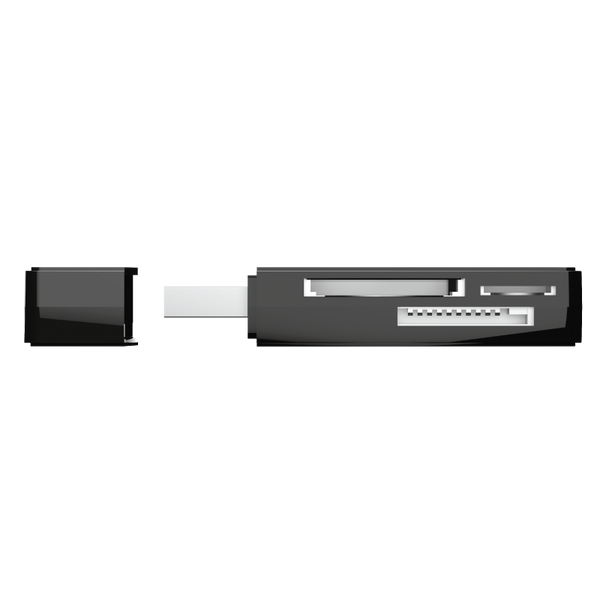 Картридер внешний Trust Nanga, Black, USB 2.0, для SD/microSD/M2 (21934) 5682210 фото