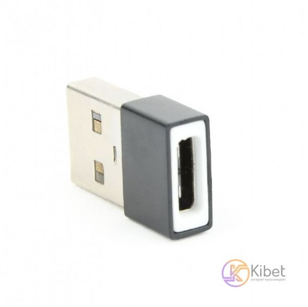 Перехідник Type-C (F) - USB 2.0 (M), Black, Cablexpert (A-USB2-AMCF-01) 4909200 фото