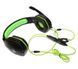 Наушники Gemix N1 Black/Green, микрофон, игровая гарнитура 5093790 фото 1