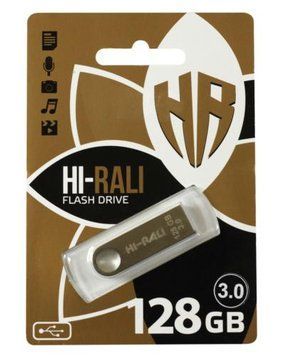 Флеш накопичувач USB 128Gb Hi-Rali Shuttle, Silver, USB 3.0 (HI-128GB3SHSL) 6162570 фото