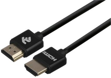 Кабель HDMI - HDMI 2 м 2E Black, V2.0, Ultra Slim (2EW-1119-2M) 6000270 фото