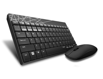Комплект бездротовий Rapoo 8000M, Black, Optical, Bluetooth, клавіатура+миша 5406690 фото