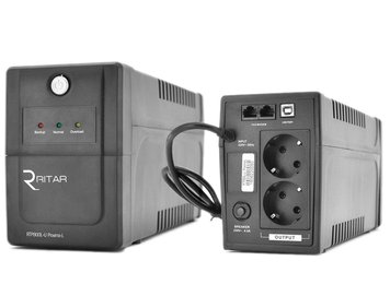 ИБП Ritar RTP800L-U (480W) Proxima-L, LED, AVR, 4st, USB, 2xSCHUKO socket, 1x12V9Ah, plastik Case 4103760 фото